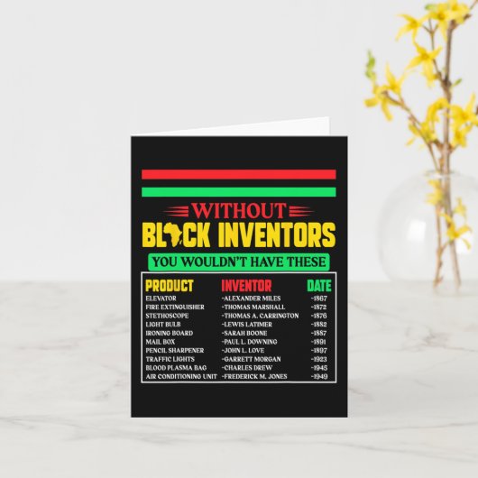 Vergessene schwarze Erfinder Schwarze Geschichte M Karte (Gelbe Blume)