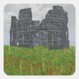 Vergessene Streife-Aufkleber Quadratischer Aufkleber