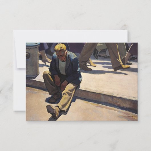 Vergessener Mann von Maynard Dixon Dankeskarte (Vorderseite)