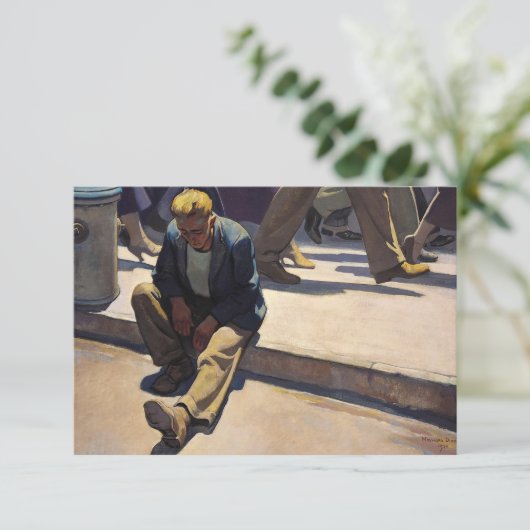 Vergessener Mann von Maynard Dixon Dankeskarte (Stehend Vorderseite)