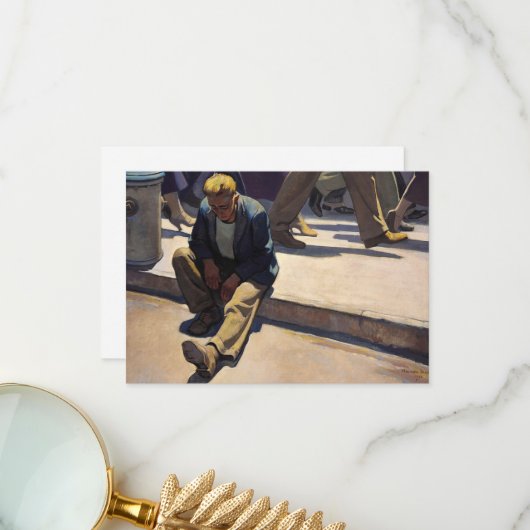 Vergessener Mann von Maynard Dixon Dankeskarte (Vorderseite/Rückseite Beispiel)