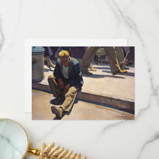 Vergessener Mann von Maynard Dixon Dankeskarte (Vorderseite/Rückseite Beispiel)