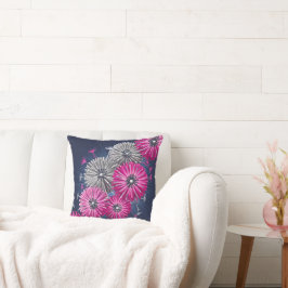 Vergessenes Unkraut Graurosa blauer Kronleuchter Kissen