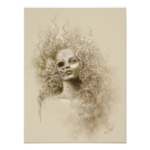 Vergessenheits-makaberer Fantasie-Kunst-Foto-Druck Fotodruck