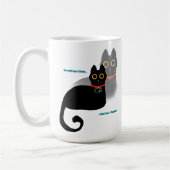Vergessliche Black Cat Meme Coffee Tasse (Links)