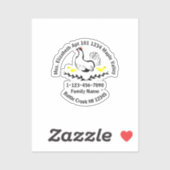 Vergessliche Mutter Hen verlor Kontaktdaten für di Aufkleber (Blatt)