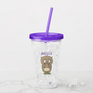 Vergesslicher, bezaubernder Hamster-Cartoon Acryltrinkbecher