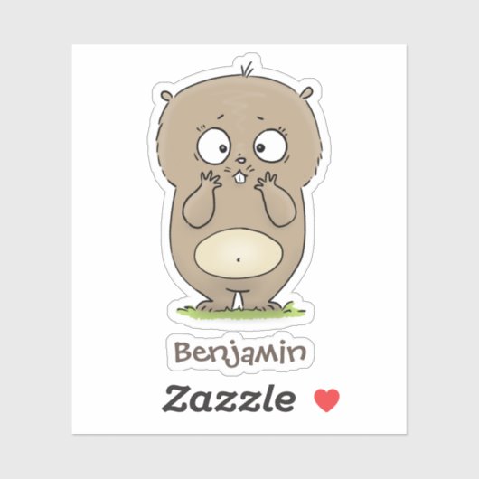 Vergesslicher, bezaubernder Hamster-Cartoon Aufkleber (Blatt)