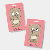 Vergesslicher, bezaubernder Hamster-Cartoon Ausweis (Vorder- & Rückseite)