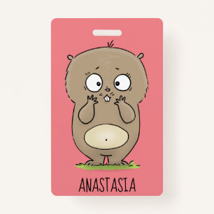 Vergesslicher, bezaubernder Hamster-Cartoon Ausweis