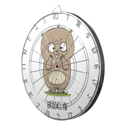 Vergesslicher, bezaubernder Hamster-Cartoon Dartscheibe (Vorderseite rechts)