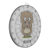 Vergesslicher, bezaubernder Hamster-Cartoon Dartscheibe (Vorderseite Links)