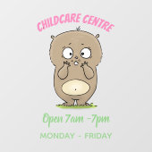 Vergesslicher, bezaubernder Hamster-Cartoon Fensteraufkleber (Blatt)