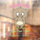 Vergesslicher, bezaubernder Hamster-Cartoon Fensteraufkleber (Blatt 2)