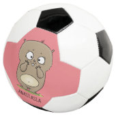 Vergesslicher, bezaubernder Hamster-Cartoon Fußball (Dreiviertel)