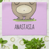 Vergesslicher, bezaubernder Hamster-Cartoon Geschirrtuch (Gefaltet)