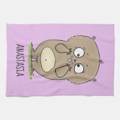 Vergesslicher, bezaubernder Hamster-Cartoon Geschirrtuch (Horizontal)