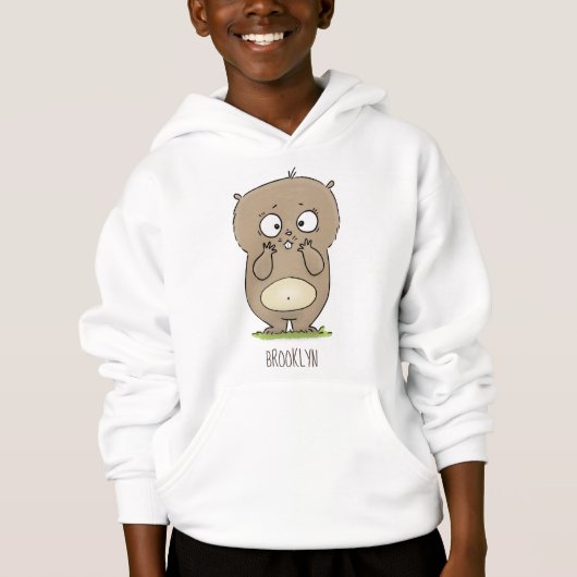 Vergesslicher, bezaubernder Hamster-Cartoon Hoodie (Vorderseite)