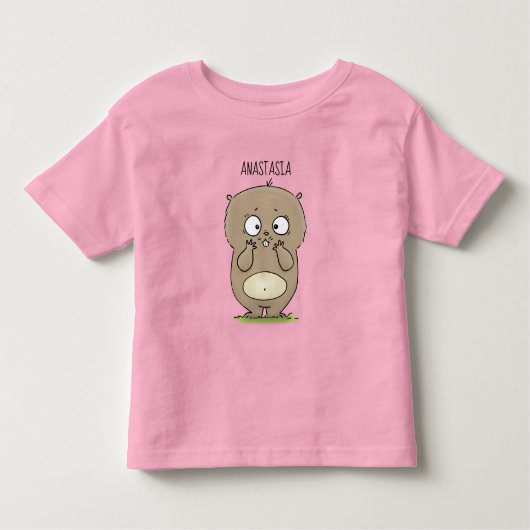 Vergesslicher, bezaubernder Hamster-Cartoon Kleinkind T-shirt (Vorderseite)