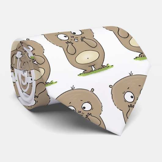 Vergesslicher, bezaubernder Hamster-Cartoon Krawatte (Gerollt)