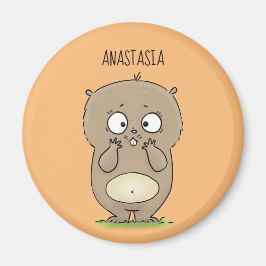 Vergesslicher, bezaubernder Hamster-Cartoon Magnet (Vorne)