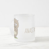 Vergesslicher, bezaubernder Hamster-Cartoon Mattglastasse (Vorderseite Links)