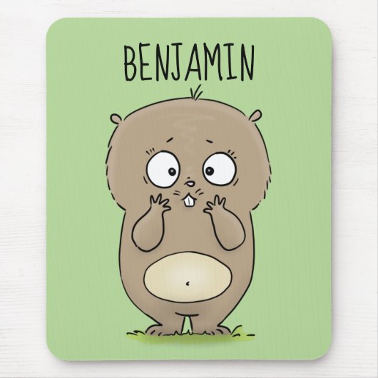 Vergesslicher, bezaubernder Hamster-Cartoon Mousepad (Vorne)