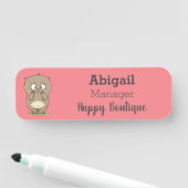 Vergesslicher, bezaubernder Hamster-Cartoon Namensschild (Beispiel)