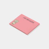 Vergesslicher, bezaubernder Hamster-Cartoon Post-it Klebezettel (angewinkelt)