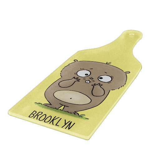 Vergesslicher, bezaubernder Hamster-Cartoon Schneidebrett (Ecke)