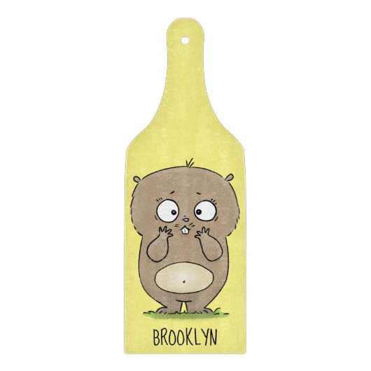 Vergesslicher, bezaubernder Hamster-Cartoon Schneidebrett (Vorderseite)