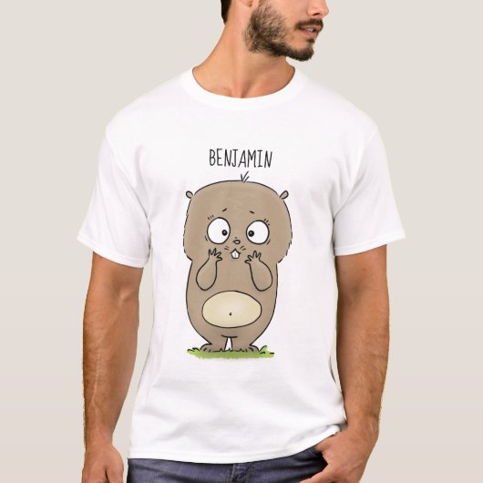 Vergesslicher, bezaubernder Hamster-Cartoon T-Shirt (Vorderseite)