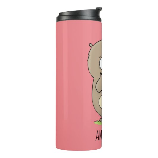 Vergesslicher, bezaubernder Hamster-Cartoon Thermosbecher (Nach links gedreht)