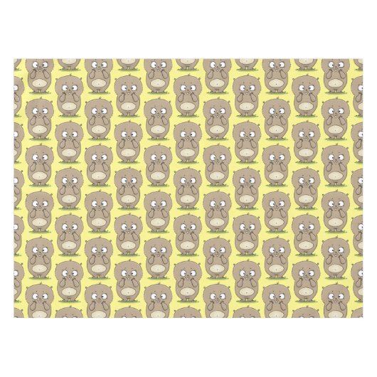 Vergesslicher, bezaubernder Hamster-Cartoon Tischdecke (Vorderseite (Horizontal))