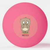 Vergesslicher, bezaubernder Hamster-Cartoon Tischtennisball (Rückseite)