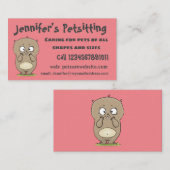 Vergesslicher, bezaubernder Hamster-Cartoon Visitenkarte (Vorne/Hinten)