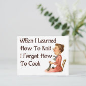 Vergessliches Knitter Postkarte (Stehend Vorderseite)