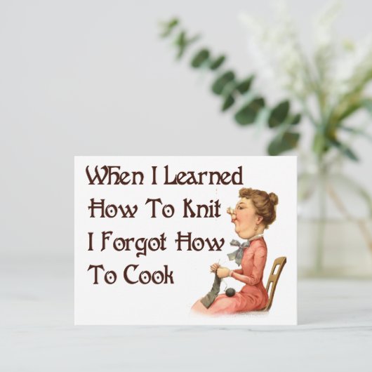 Vergessliches Knitter Postkarte (Stehend Vorderseite)