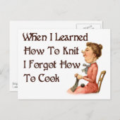 Vergessliches Knitter Postkarte (Vorne/Hinten)