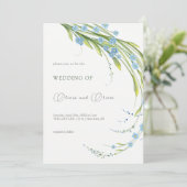 Vergesst-ich-nicht-Hochzeit Einladung (Stehend Vorderseite)