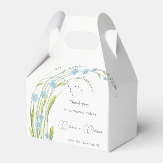 Vergesst-ich-nicht-Hochzeit Geschenkschachtel (Vorderseite)