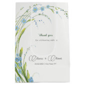 Vergesst-ich-nicht-Hochzeit Mittlere Geschenktüte (Rückseite)