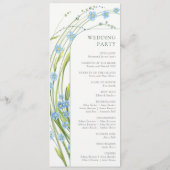 Vergesst-ich-nicht-Hochzeit Programm (Rückseite)