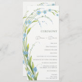 Vergesst-ich-nicht-Hochzeit Programm (Vorne/Hinten)