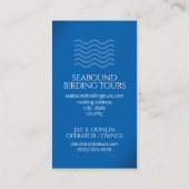 Vergeuden von Vogelbeobachtung / Naturtouren Visitenkarte (Rückseite)