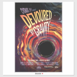 Vergeudet durch Gravity Halloween Hole Black Horro Aufkleber