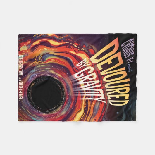 Vergeudet durch Gravity Halloween Hole Black Horro Fleecedecke (Vorderseite (Horizontal))