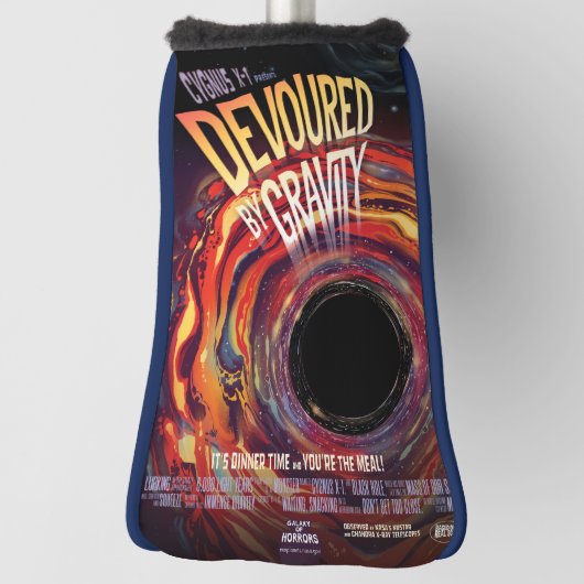 Vergeudet durch Gravity Halloween Hole Black Horro Golf Headcover (Rotieren 90)