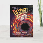 Vergeudet durch Gravity Halloween Hole Black Horro Karte (Vorderseite)