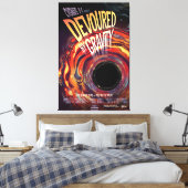 Vergeudet durch Gravity Halloween Hole Black Horro Leinwanddruck (Insitu (Schlafzimmer))